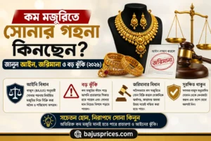 দোকানে সোনার গহনায় অস্বাভাবিক কম মজুরি নেওয়া কেন ঝুঁকিপূর্ণ? বাংলাদেশে আইন, সম্ভাব্য জরিমানা, প্রতারণার কৌশল ও নিরাপদে সোনা কেনার সম্পূর্ণ গাইড পড়ুন।